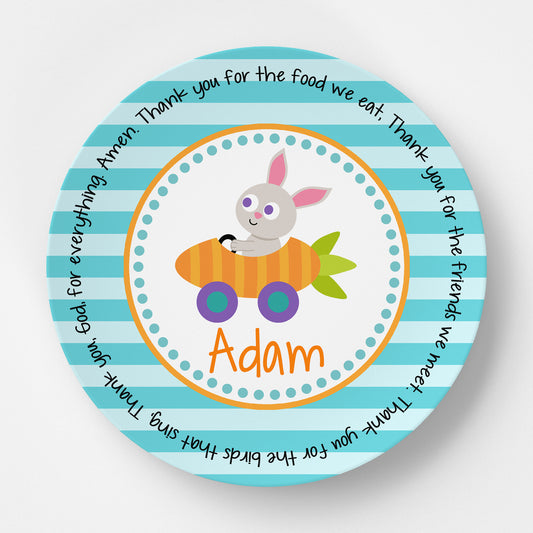 Bunny Car Boy Grace Plate