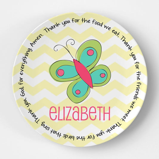 Butterfly Yellow Grace Plate