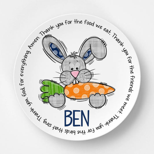 Bunny Carrot Boy Grace Plate