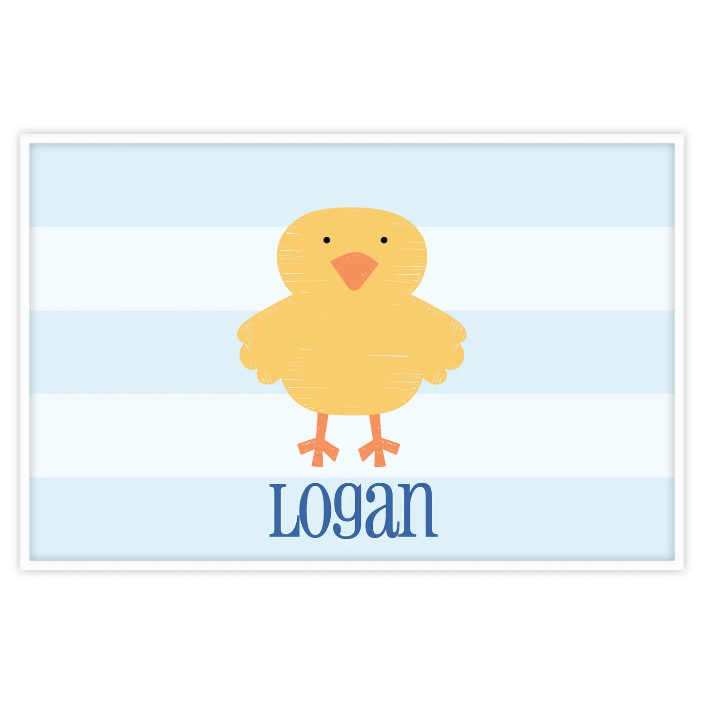 Chick Stripes Easter Personalized Grace Placemat
