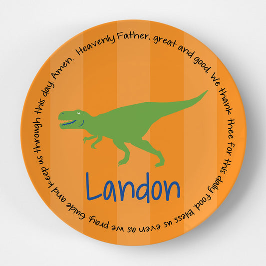 Dinosaur Boy Grace Plate
