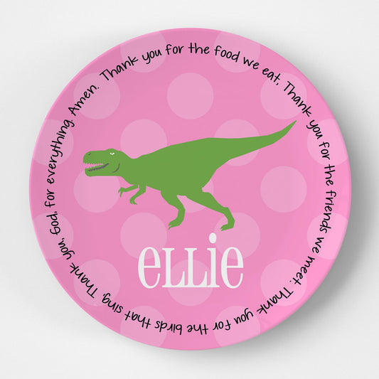 Dinosaur Girl Grace Plate
