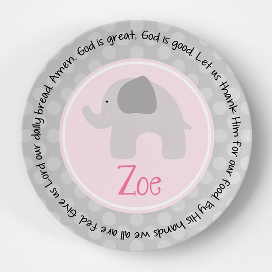 Elephant Girl Grace Plate