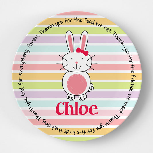 Bunny Stripes Grace Plate