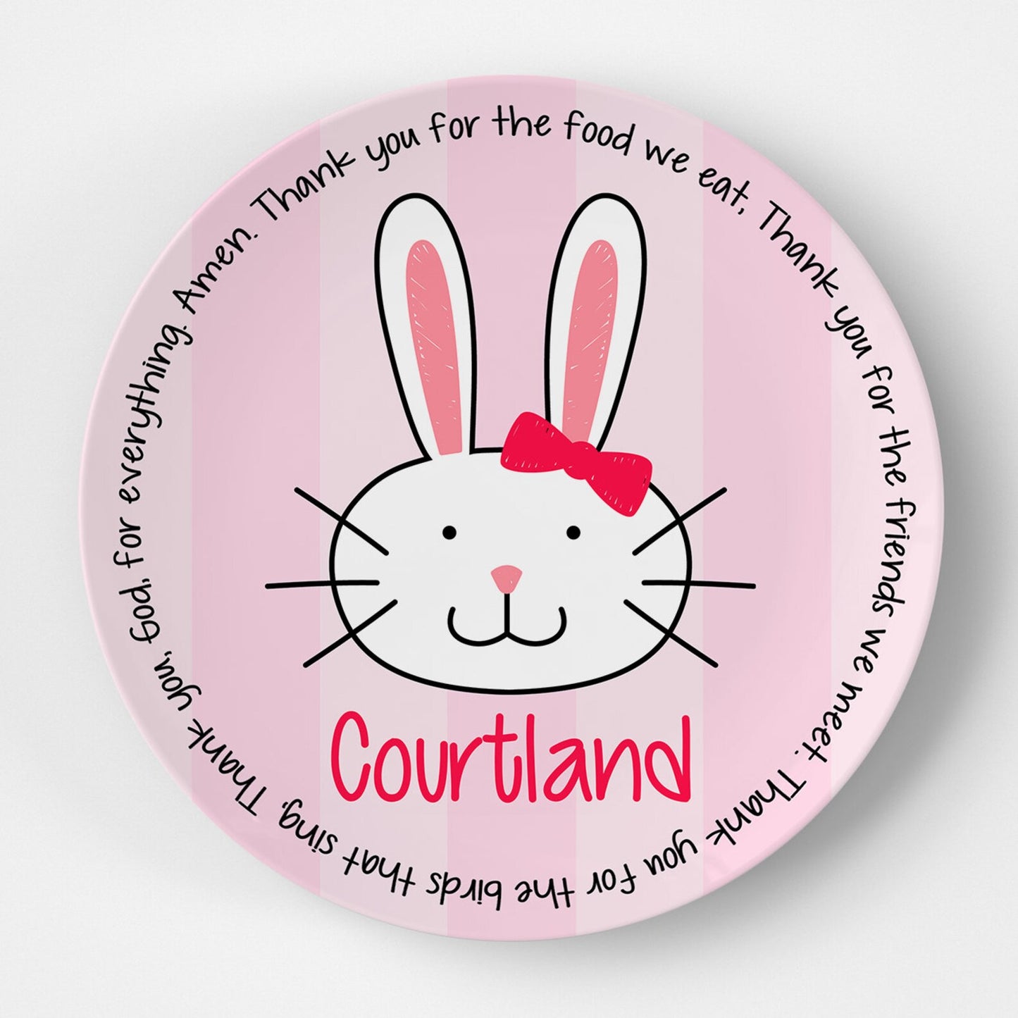 Bunny Face Girl Grace Plate