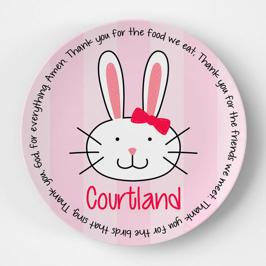 Bunny Face Girl Grace Plate