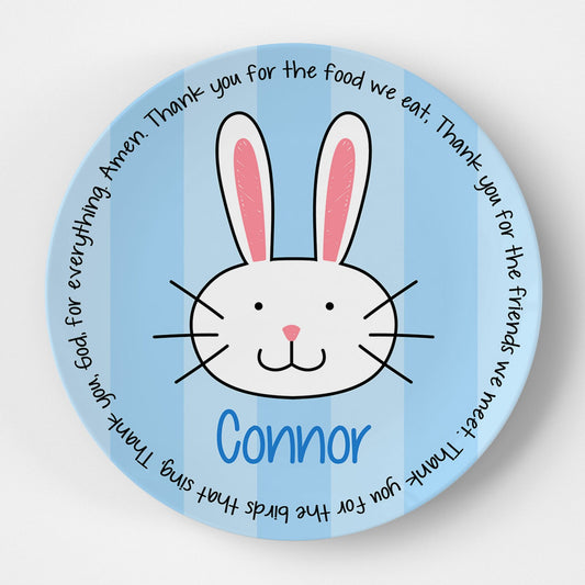 Bunny Face Boy Grace Plate