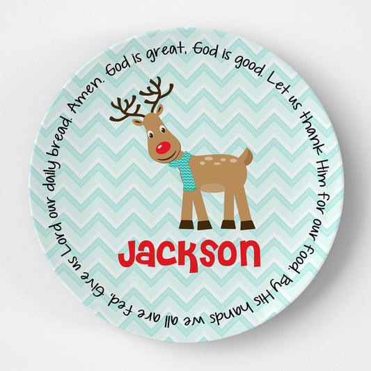 Reindeer Boy Grace Plate