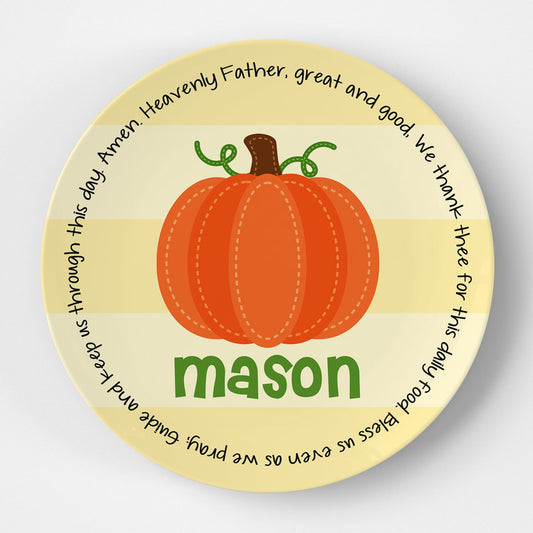 Pumpkin Stripes Grace Plate