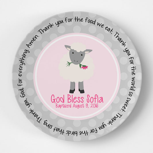 Lamb Girl Grace Plate