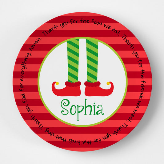 Elf Feet Red Grace Plate