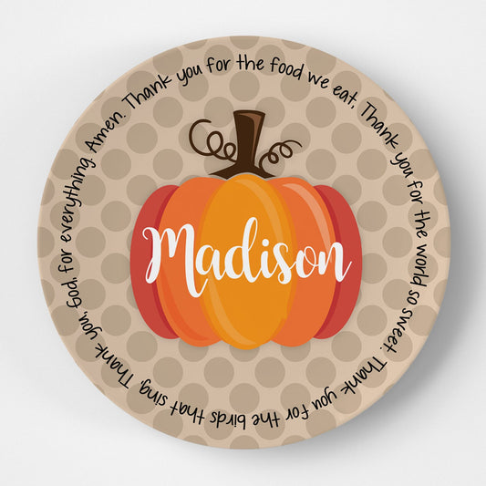 Monogram Pumpkin Grace Plate