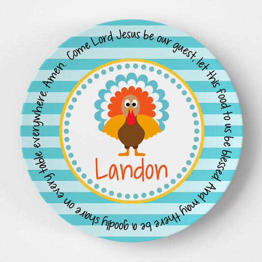 Turkey Boy Grace Plate