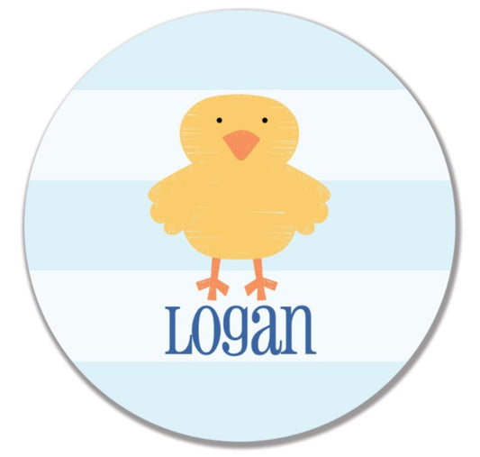 Chick Stripes Boy Grace Plate