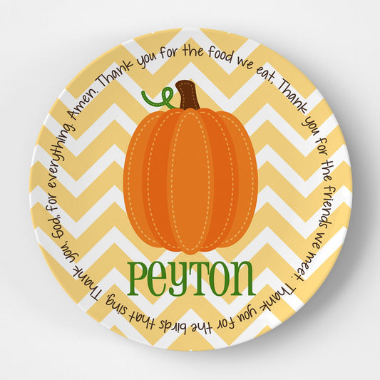 Pumpkin Chevron Grace Plate