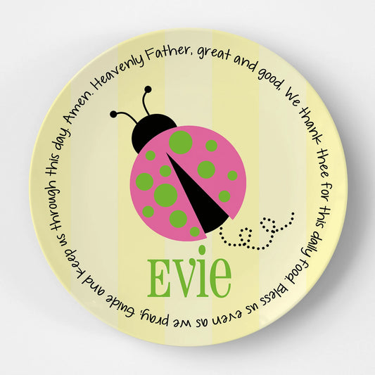 Ladybug Pink Grace Plate