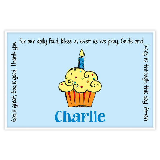 Cupcake Candle Boy Grace Placemat