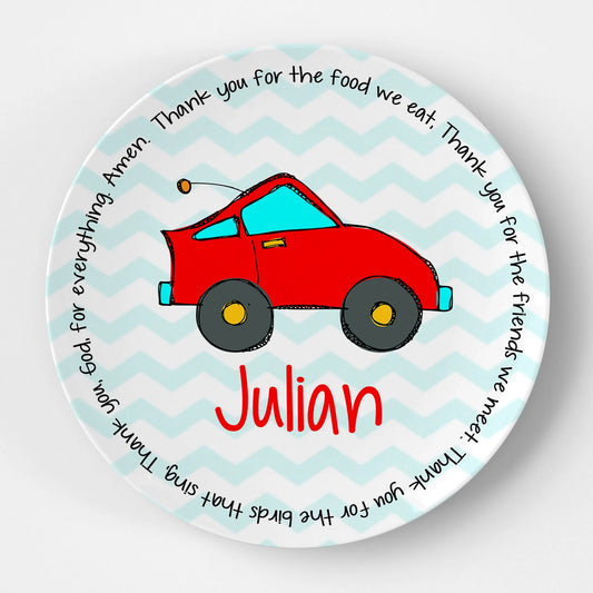 Race Car Grace Plate