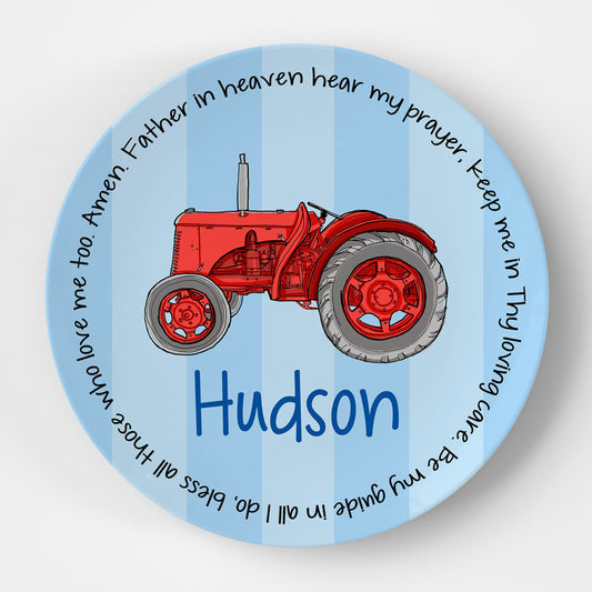 Tractor Red Grace Plate