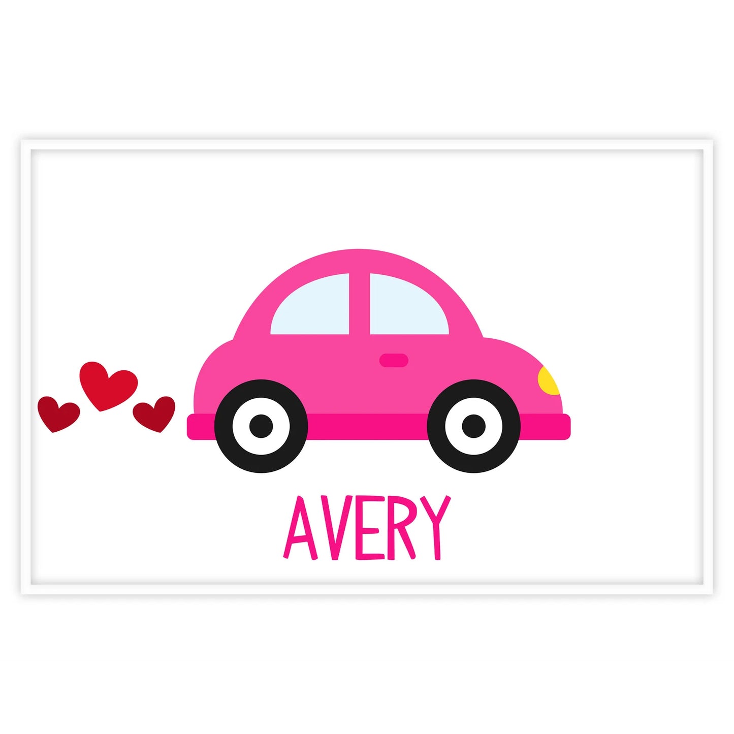 VW Bug Valentine's Day Personalized Grace Placemat