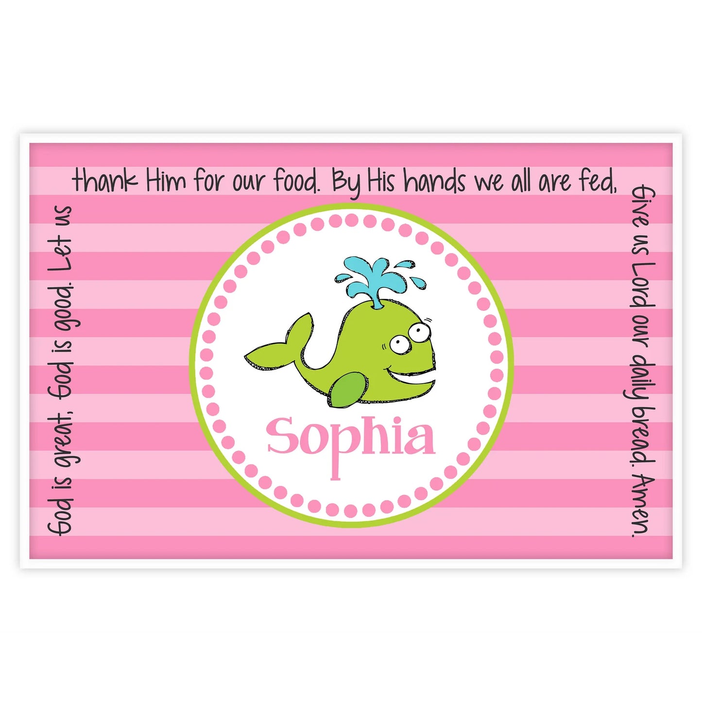 Whale Girl Grace Placemat