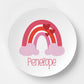 Boho Rainbow Valentine's Day Personalized Plate