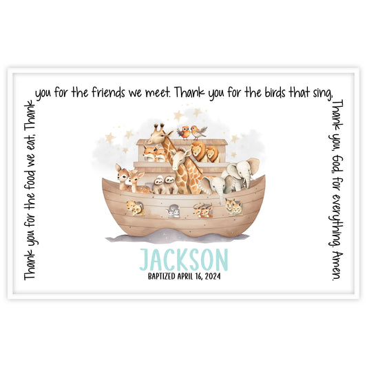 Noah's Ark Boy Watercolor Grace Placemat