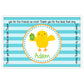 Egg Chick Boy Easter Personalized Grace Placemat