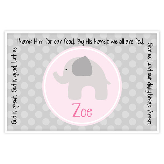 Elephant Girl Grace Placemat