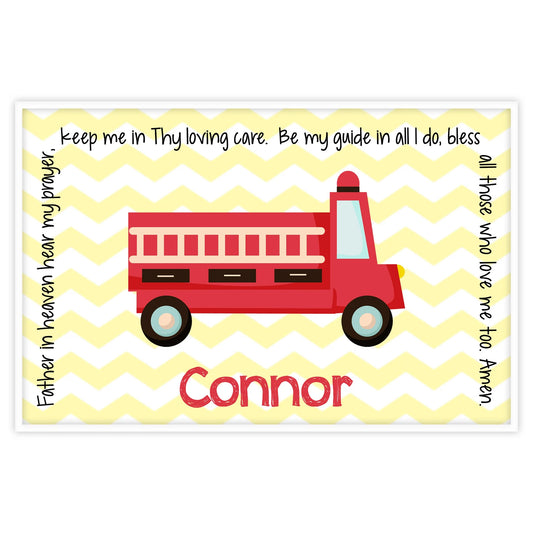 Firetruck Chevron Grace Placemat