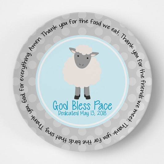 Lamb Boy Grace Plate