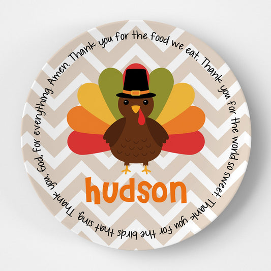 Chevron Turkey Grace Plate