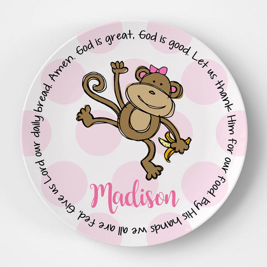 Monkey Girl Grace Plate