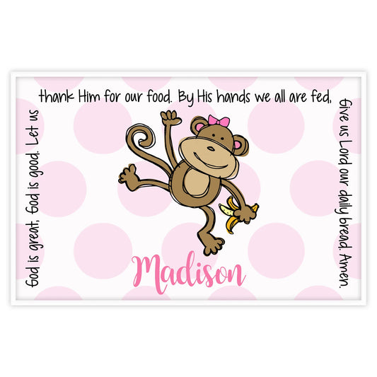 Monkey Girl Grace Placemat