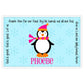 Penguin Girl Personalized Grace Placemat