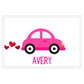 VW Bug Valentine's Day Personalized Grace Placemat