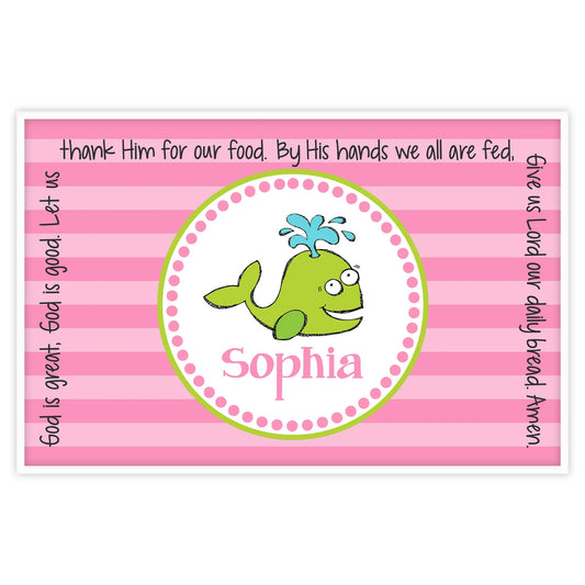 Whale Girl Grace Placemat